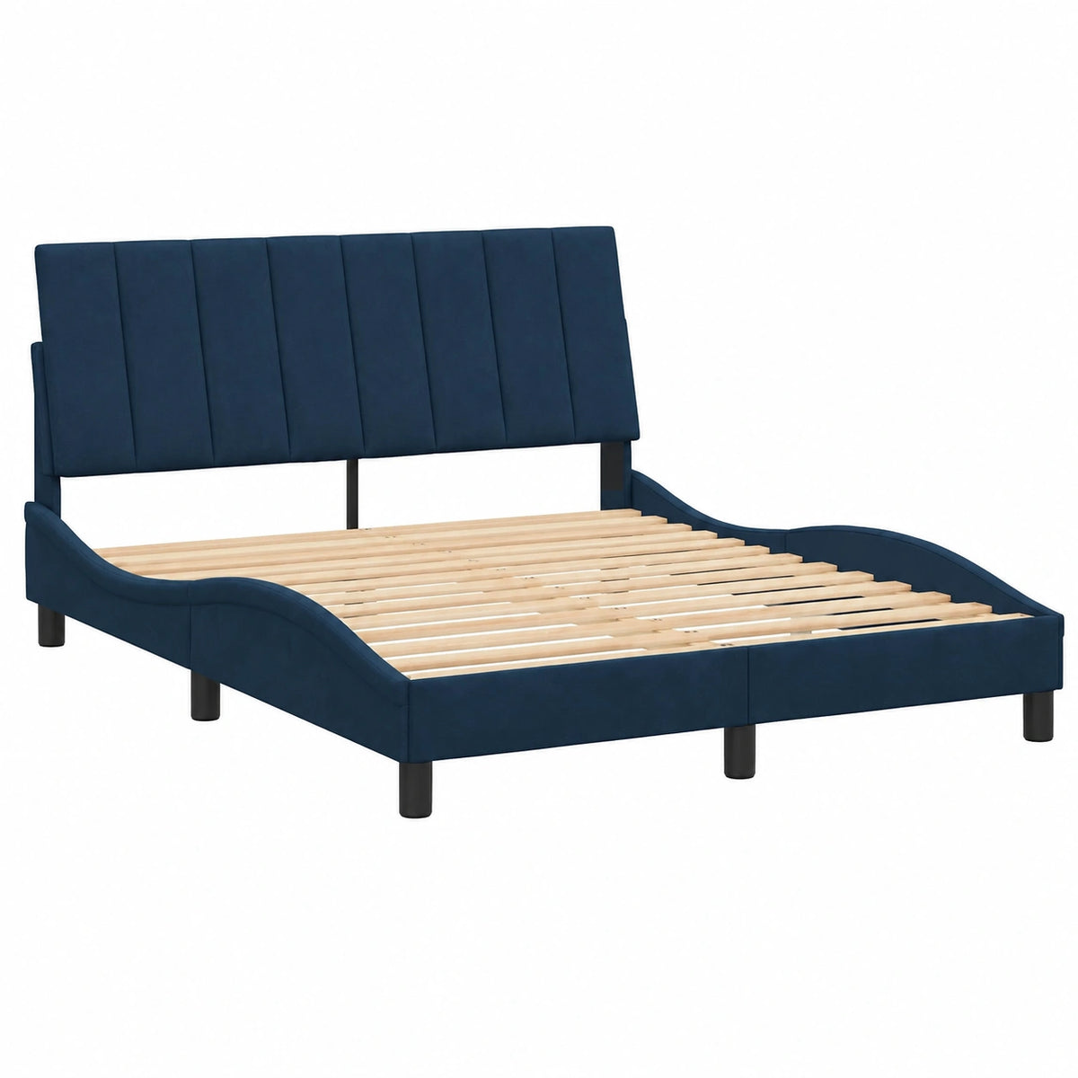 Estructura de Cama Tapizada Azul 120x200 cm Dormitorio