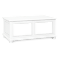 Banco Zapatero de Madera Clásico Blanco 120x44x51H
