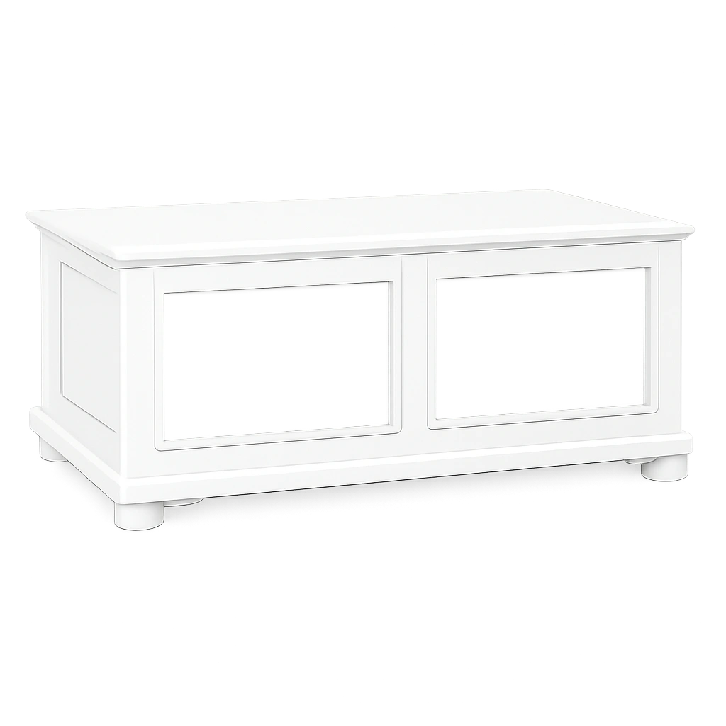 Banco Zapatero de Madera Clásico Blanco 120x44x51H