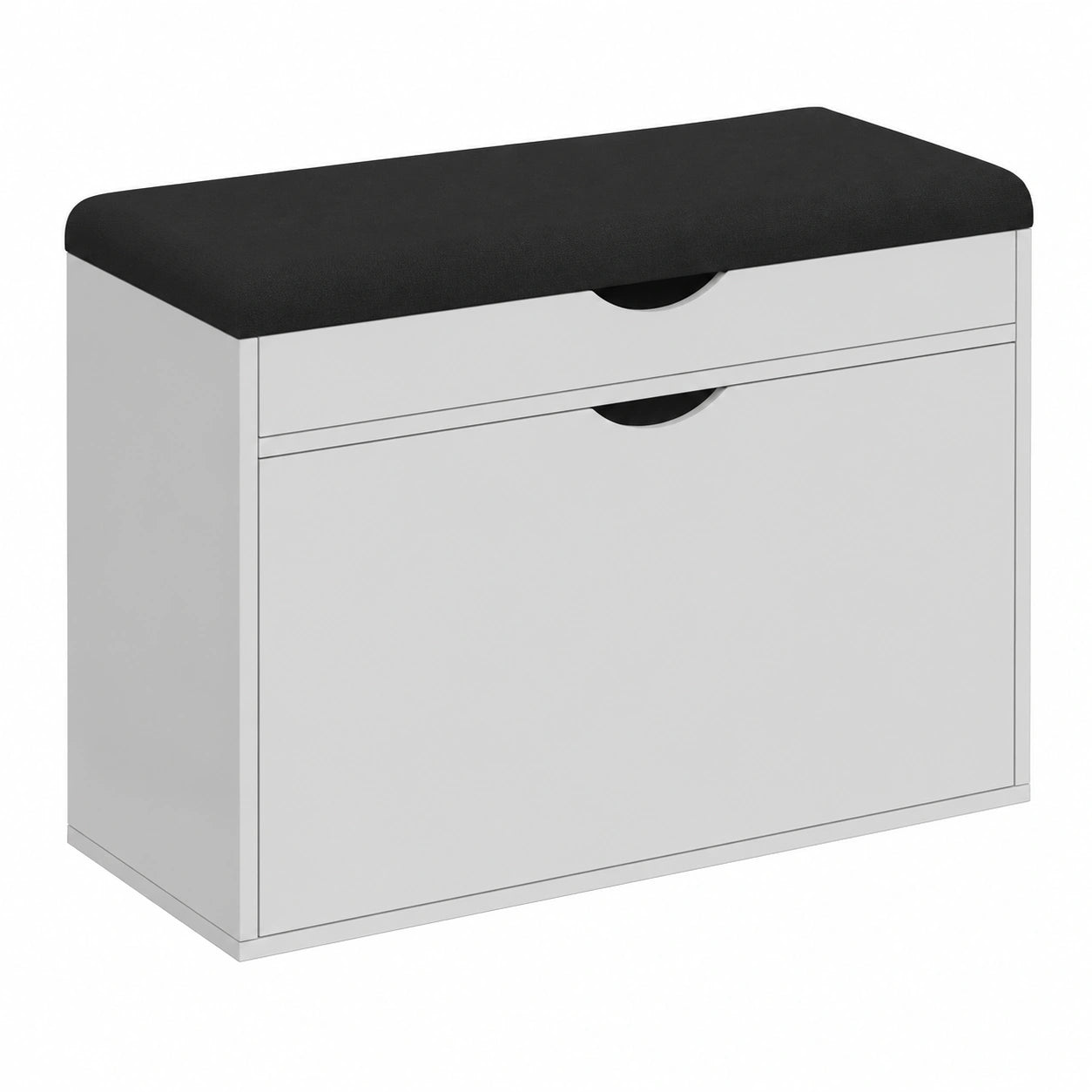 Mueble para Zapatos Blanco 60x51 cm con Asiento Acolchado Desmontable