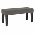 Banco de Terciopelo Gris Oscuro para Sala y Dormitorio