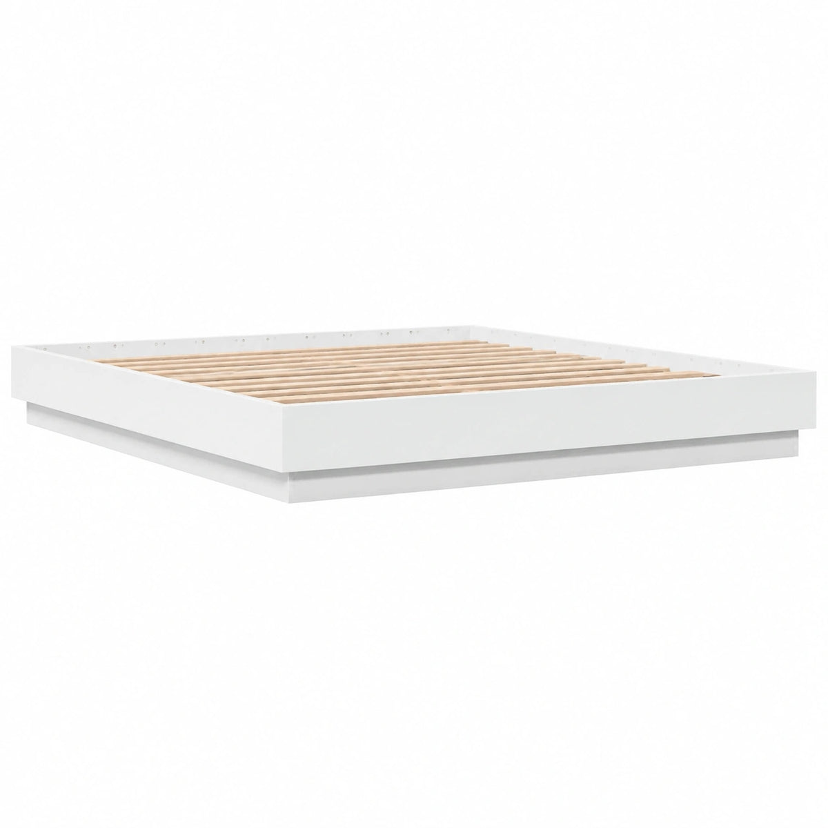 Cama con Estructura de Luces LED Blanca 180x200 cm para Dormitorio