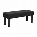 Baúl de Almacenamiento de Cuero Sintético Negro 70x30x30 cm para Dormitorio