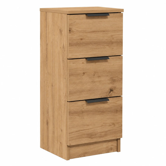 Aparador de Madera Roble 30x30x70 cm para Sala de Estar