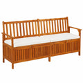 Banco de Almacenamiento de Madera de Acacia con Cojín 170 cm