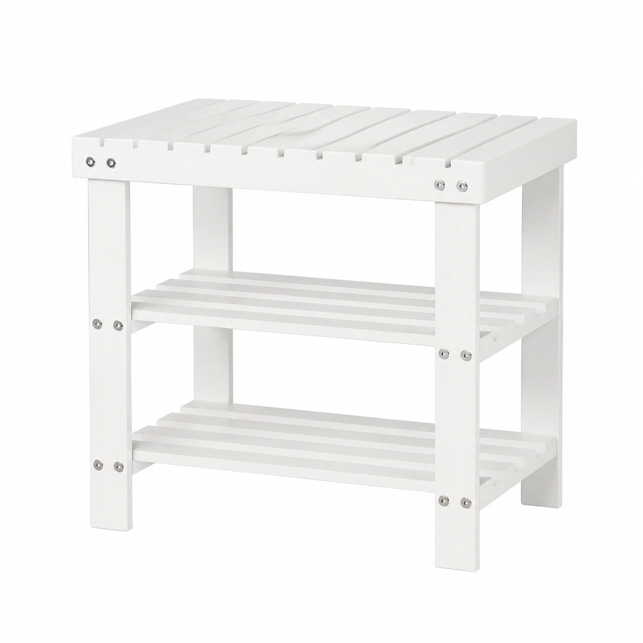Banco para Zapatos de Bambú, SoBuy FSR02-K-W, 50x29x46 cm