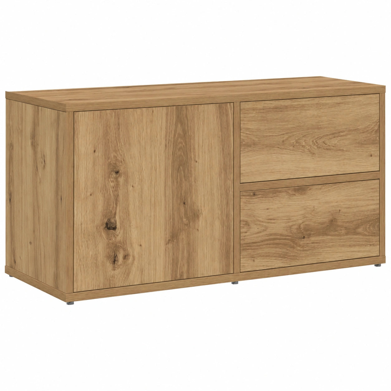 Mueble de TV de Madera Roble 80x34x35,5 cm Soporte y Aparador