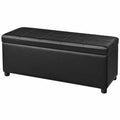 Banco de Almacenamiento Negro de Madera para Dormitorio y Sala