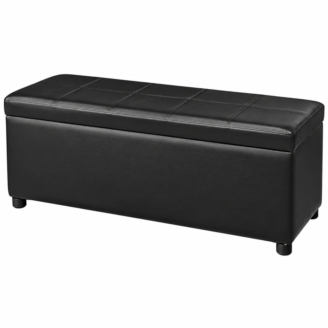 Banco de Almacenamiento Negro de Madera para Dormitorio y Sala