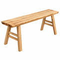 Banco Rústico de Madera Maciza para Hogar, Beige 98x17.5x47CM
