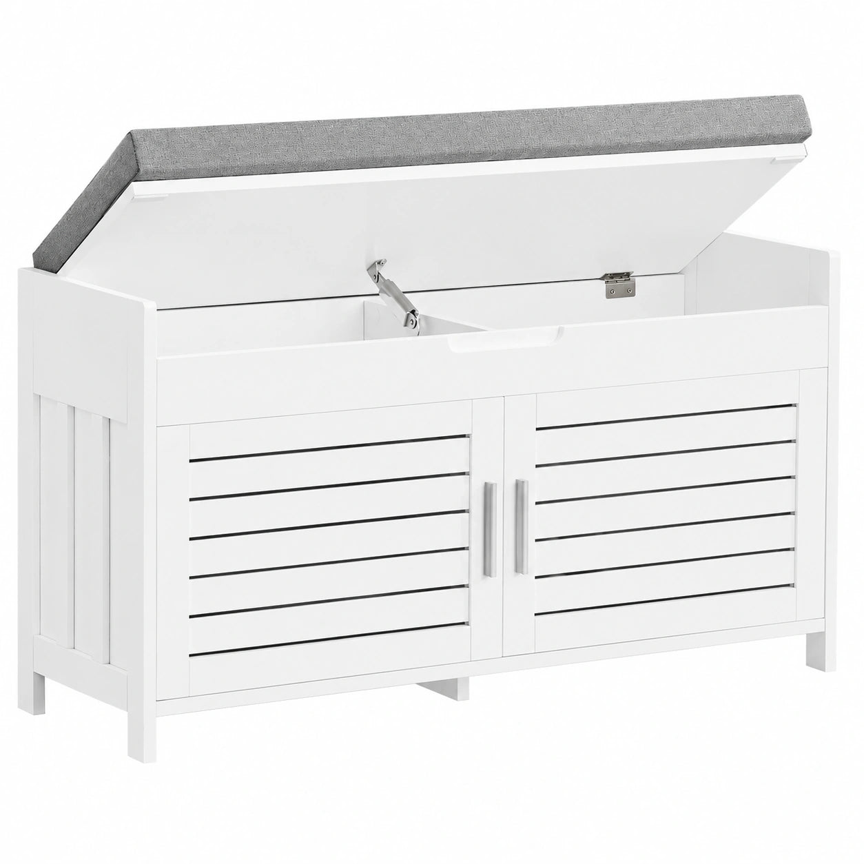 Banco zapatero con asiento y almacenamiento para entrada, MDF y pino, 100kg, 90x33x50cm