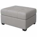 Puf de Almacenamiento Gris de 140 cm para Sala y Dormitorio